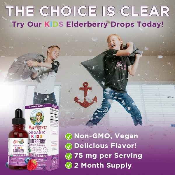 Organic Kids Elderberry Liquid Drops | MaryRuth's Wholesale