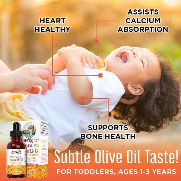 Toddler Vitamin D3+K2 Liquid Drops | MaryRuth's Wholesale