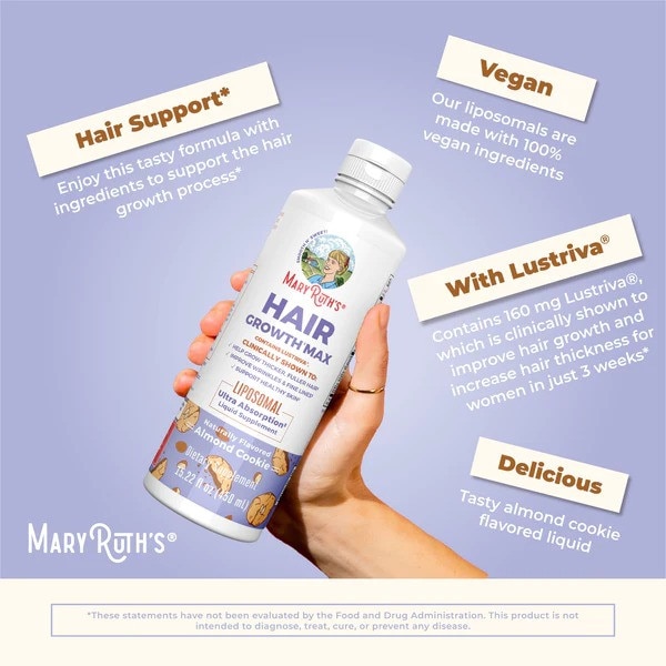 Hair Growth Max Liposomal | MaryRuth's Wholesale